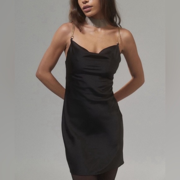 Urban Outfitters Mallory Satin Chain-Strap Slip Dress🔥 - Picture 3 of 13